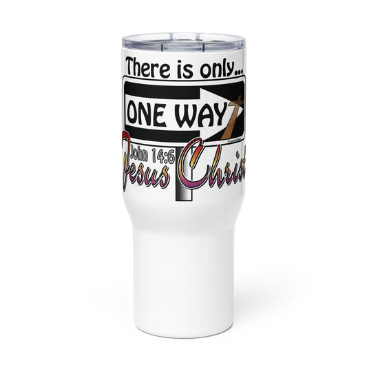 One Way Travel mug with a handle